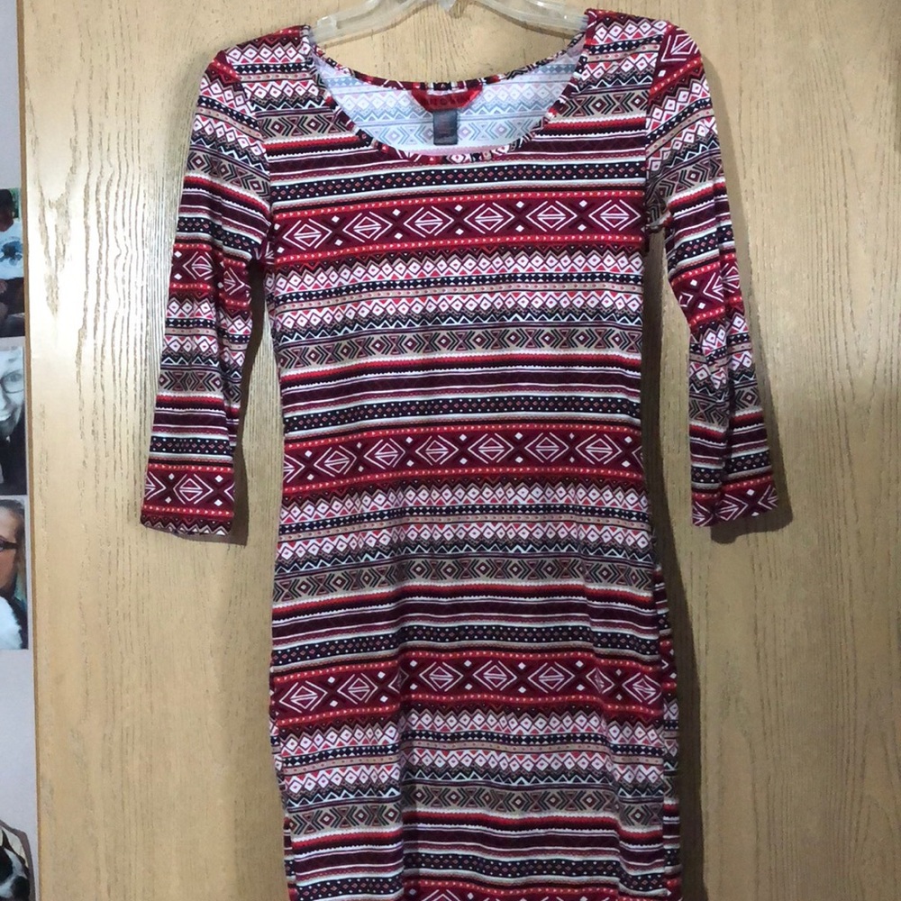 Three Quarter Sleeve Velvet Dress